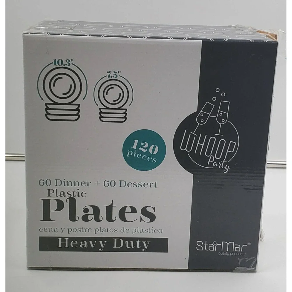 Starmar White Plastic‎ 120 Pack 60-10.2 Inch Heavy Duty